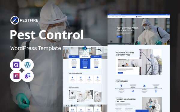 Pestfire – Professional Pest Control, Termite Removal And Home Protection WordPress Elementor Theme WordPress Theme