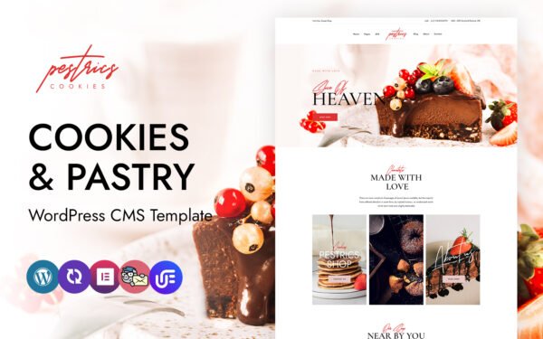Pestrics – Cookies And Pastry Shop WordPress Elementor Theme WordPress Theme