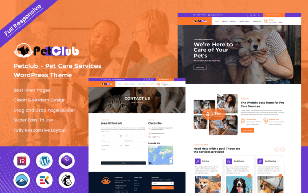 Petclub – Pet Care Services WordPress Theme