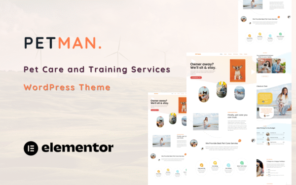 Petman – Pet Care Services One Page WordPress Theme