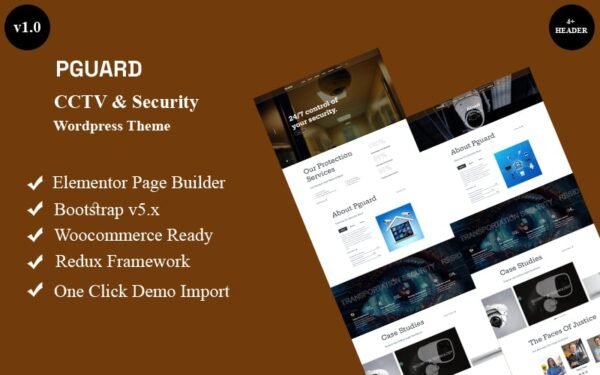 Pguard – CCTV & Security Wordpress Theme WordPress Theme