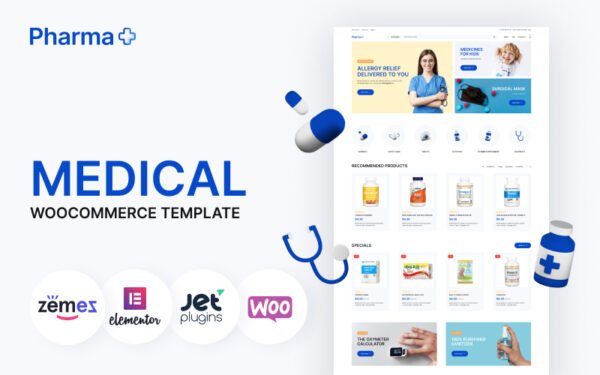 Pharma+ – Medical, Drug Store WooCommerce Theme