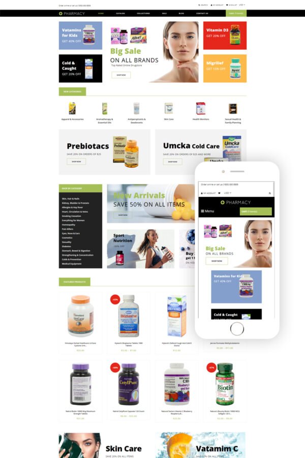 Pharmacy – Drug Store eCommerce Clean Shopify Theme
