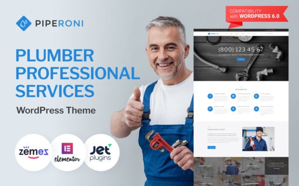 Piperoni – Plumber Services WordPress Theme