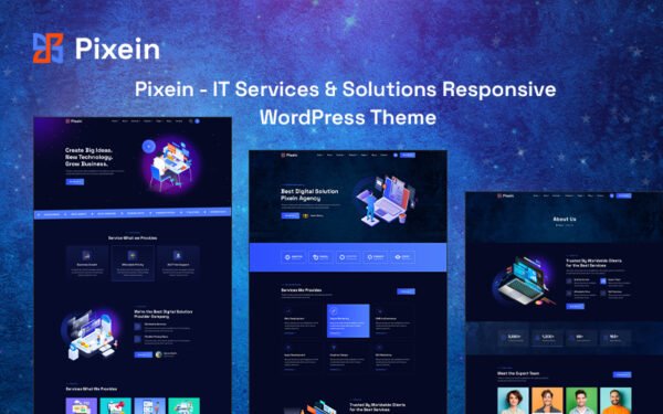 Pixein – IT Services & Solutions Responsive WordPress Theme