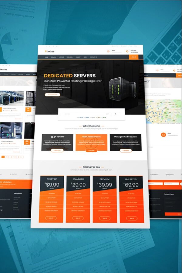 Pixxles – Hosting Template with WHMCS WordPress Theme