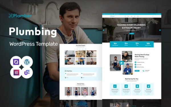 Plamber – Plumbing & Maintenance Services Multipurpose WordPress Elementor Theme WordPress Theme
