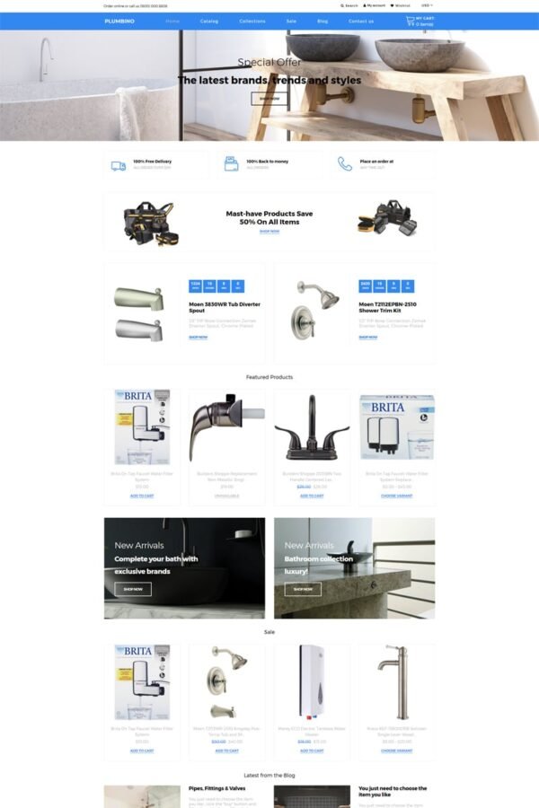 Plumbino – Plumbing eCommerce Modern Shopify Theme