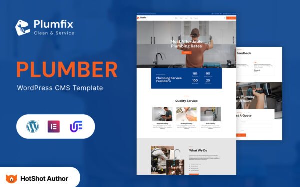 Plumfix- Plumbing Services WordPress Elementor Theme WordPress Theme