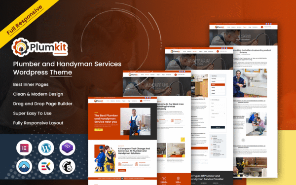 Plumkit – Plumber and Handyman Services WordPress Theme