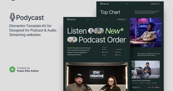 Podycast – Podcast & Audio Streaming Elementor Template Kit