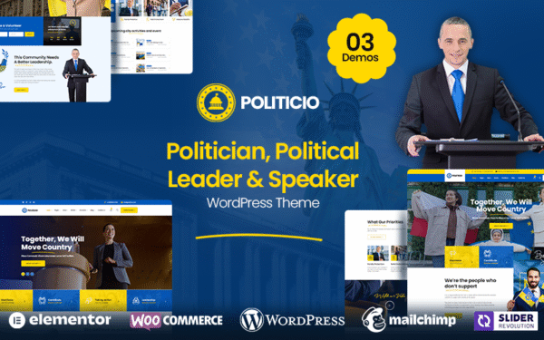 Politicio – Politician & Speaker WordPress Theme