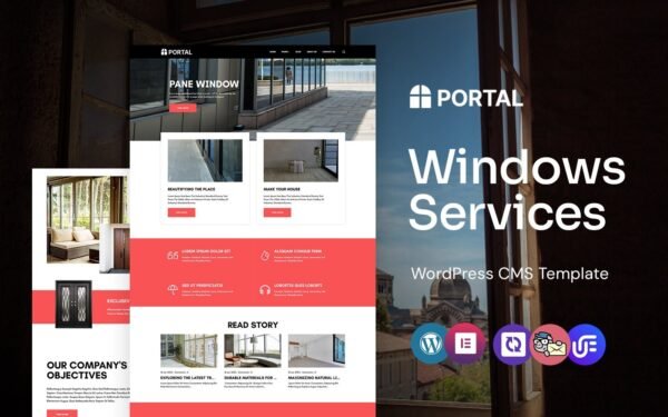 Portal – Windows Services WordPress Elementor Theme WordPress Theme
