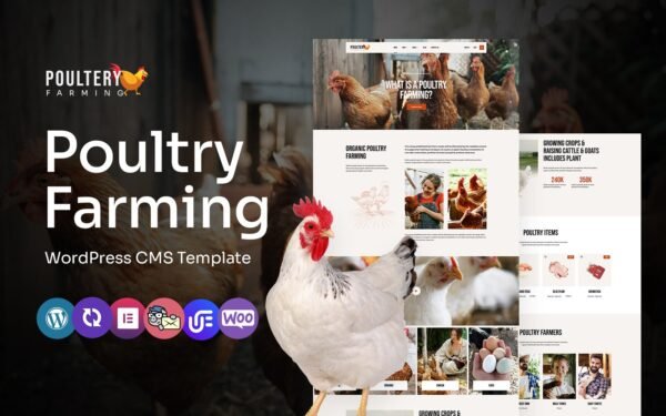 Poultery – Poultry Care And Farming Multipurpose WordPress Elementor Theme WordPress Theme