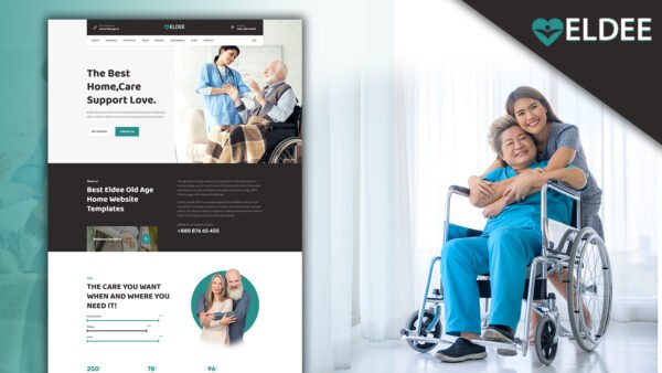 Powar-Eldee Elderly House Care Landing Page WordPress Theme