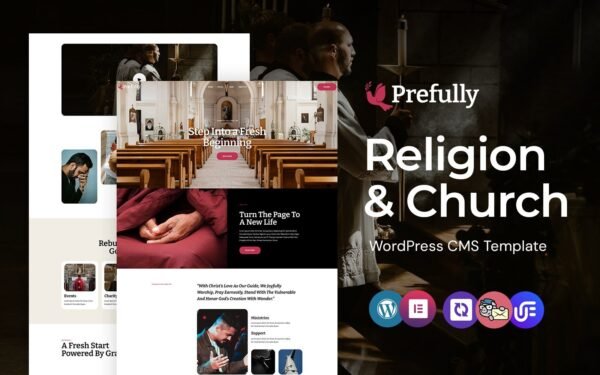 Prefully – Religion And Church WordPress Elementor Theme WordPress Theme