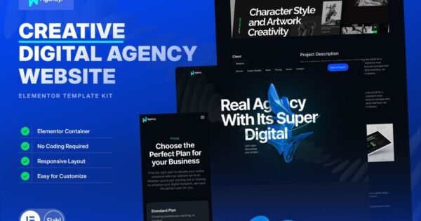 WAgency – Creative Digital Agency Elementor Template Kit