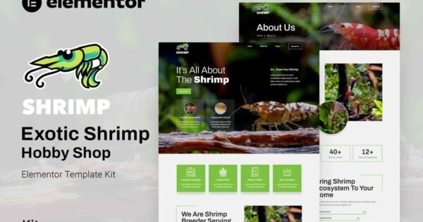Shrimp – Aquarium & Hobby Shop Elementor Template Kit
