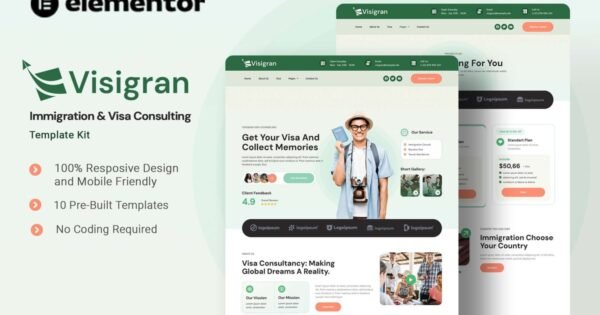 Visigran – Immigration & Visa Consulting Elementor Template Kit