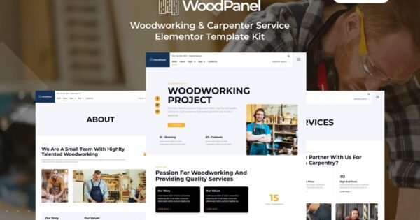 Woodpanel – Woodworking & Carpenter Service Elementor Pro Template Kit
