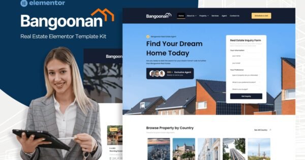Bangoonan – Real Estate & Property Elementor Template Kit
