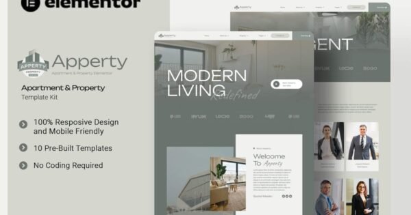 Apperty – Appartment & Property Elementor Template Kit