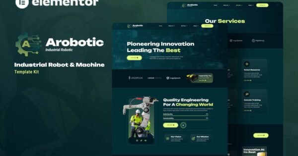Arobotic – Industrial Robot & Machine Elementor Template Kit