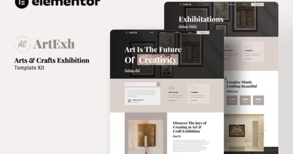 Artexh – Arts & Crafts Exhibition Elementor Template Kit