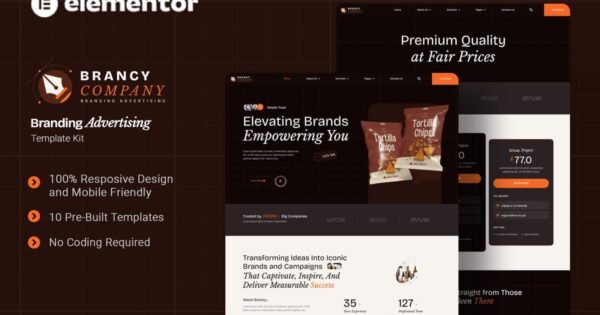 Brancy – Branding Advertising Elementor Template Kit