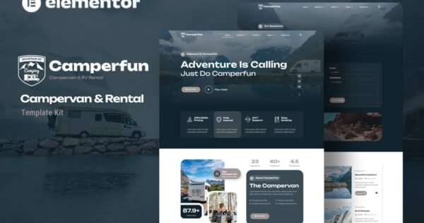 Camperfun – Campervan & Rental Elementor Template Kit