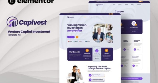 Capivest – Venture Capital Investment Elementor Template Kit