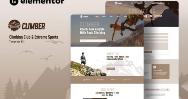 Climber – Climbing Club & Extreme Sports Elementor Template Kit
