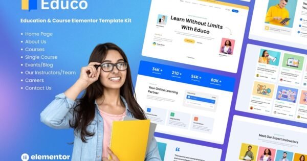 Educo – Education & Online Course Elementor Template Kit