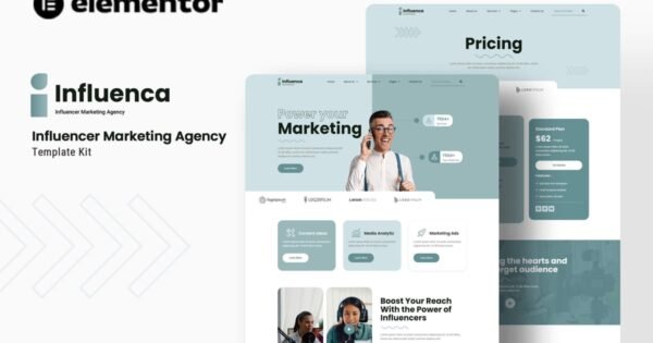 Influenca – Influencer Marketing Agency Elementor Template Kit
