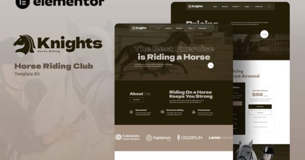 Knights – Horse Riding Club Elementor Template Kit