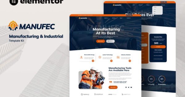 Manufec – Manufacturing & Industrial Elementor Template Kit