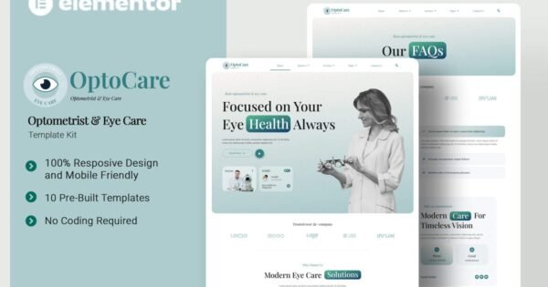 Optocare – Optometrist & Eye Care Elementor Template Kit