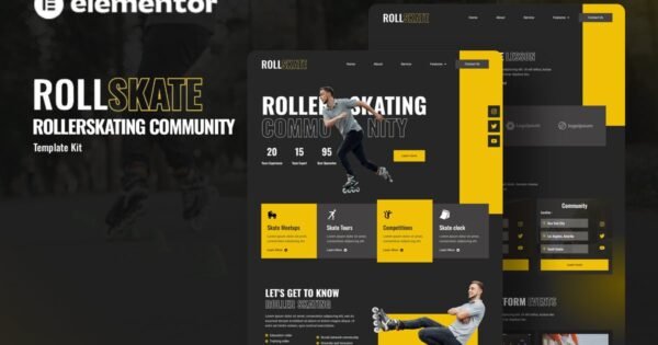 Rollskate – Rollerskating Community Elementor Template Kit