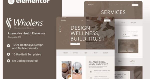 Wholens – Alternative Health Elementor Template Kit