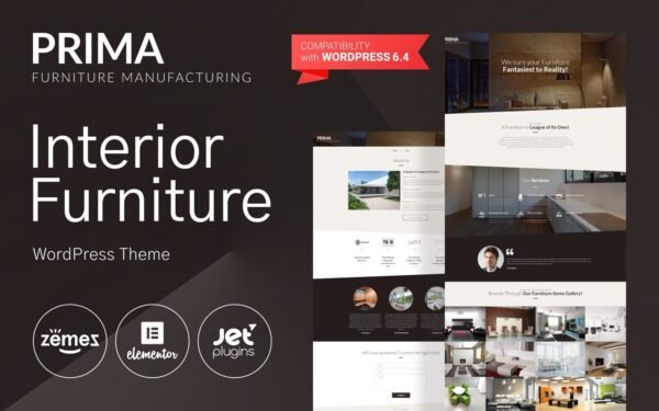 Prima – Interior Decor & Furniture Manufacturing WordPress Theme