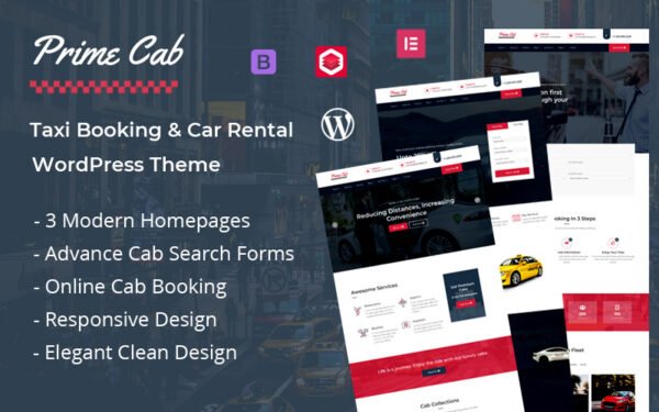 Prime Cab – Taxi Booking & Car Rental WordPress Theme