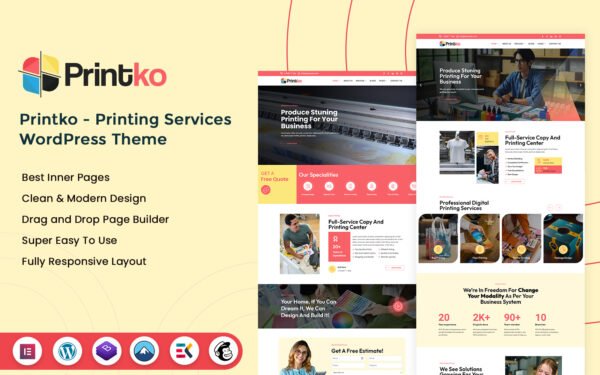 Printko – Printing Services WordPress Theme