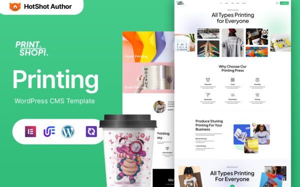 Printshopi – Printing Company WordPress Elementor Theme WordPress Theme