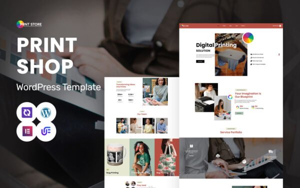 Prnt Store – Print Shop, Digital Printing And Custom Printing Services WordPress Elementor Theme WordPress Theme