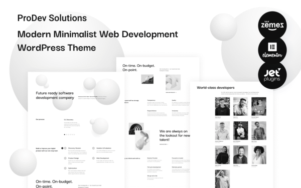 ProDev Solutions – Modern Minimalist Web Development WordPress Theme