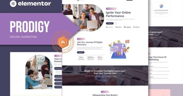 Prodigy – Digital Marketing Elementor Template Kit