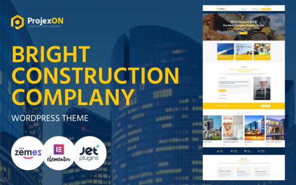 Projexon – Bright Construction Complany WordPress Theme