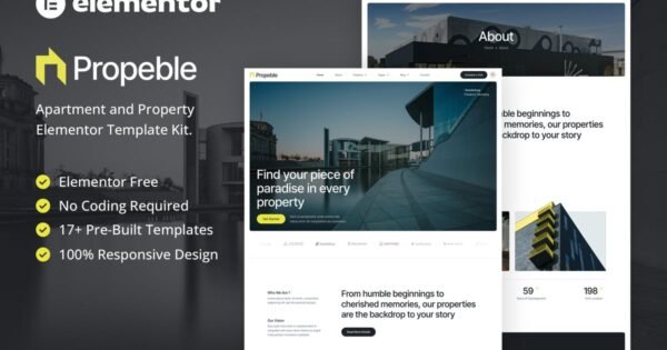 Propeble – Apartment & Property Elementor Template Kit