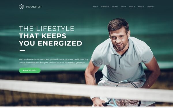 ProShot – Tennis Club Responsive WordPress Theme