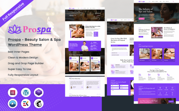 Prospa – Beauty Salon & Spa WordPress Theme